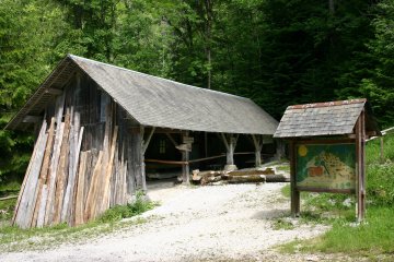 Demonstration scierie hydraulique XIXème s.