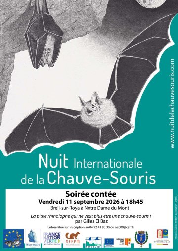 "La petite Rhinolophe qui ne voulait plus être une Chauve-souris" Vendredi 11 Septembre 2026 à Notre Dame du Mont à Breil-sur-Roya