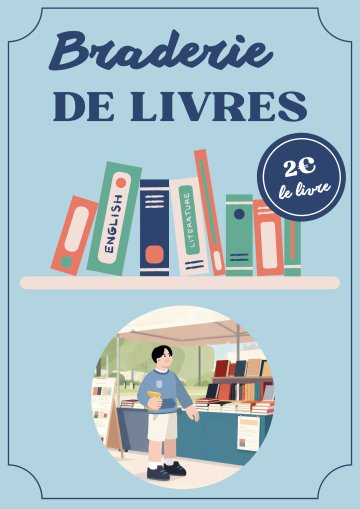 Braderie de livres . Bibliothèque Municipale  Lamartine