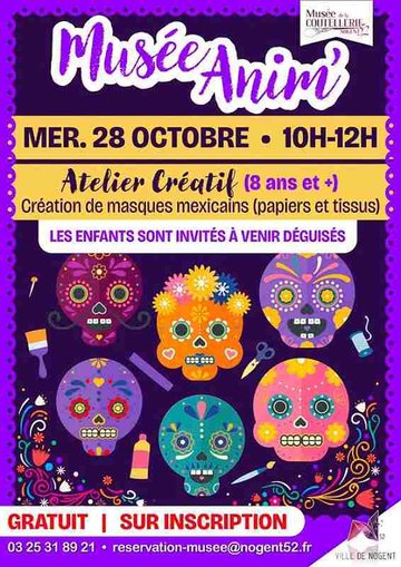 Musée Anim' : création de masques mexicains