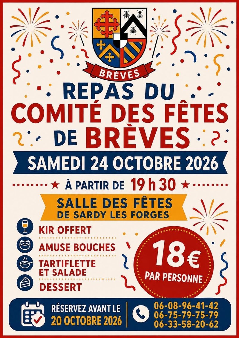 Repas du Comité des fêtes de Brèves