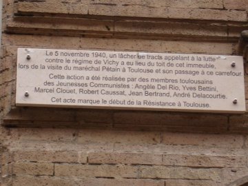 « 5 NOVEMBRE 1940 : LE PREMIER ACTE DE RÉSISTANCE À TOULOUSE » - conférence