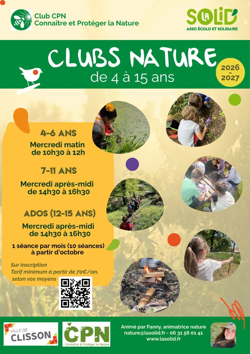 Clubs nature 2026-2027 🌿