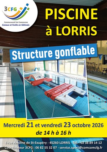 Structure gonflable piscine de Lorris