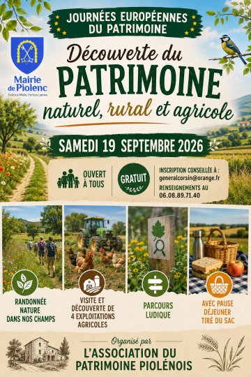 Découverte du patrimoine naturel, rural et agricole