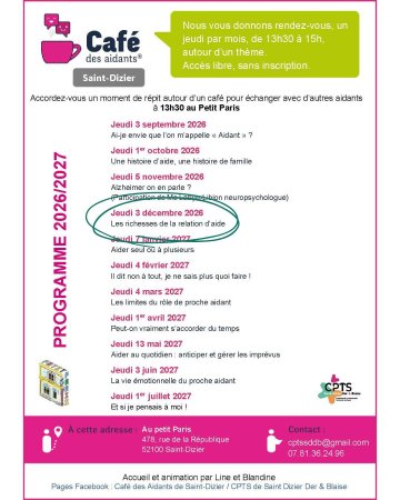 Café des Aidants – Saint-Dizier : Les richesses de la relation d’aide
