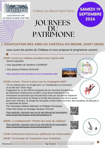 Lecture : Pierre à pierre par la compagnie àH2V au Château du Mesnil Saint Denis