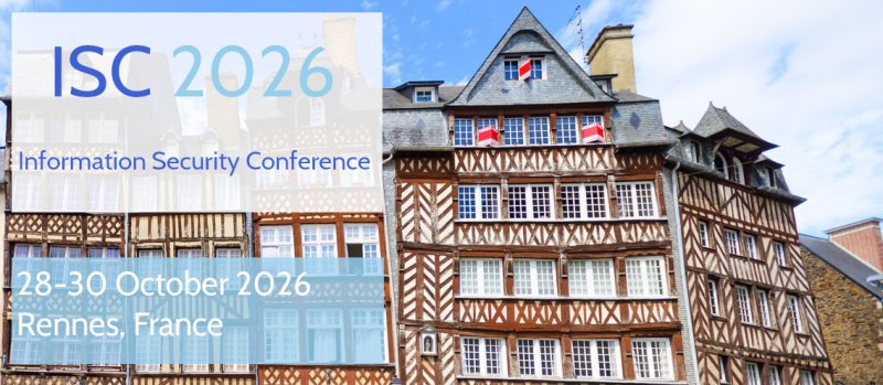 ISC 2026 : Information Security Conference - 29ᵉ édition