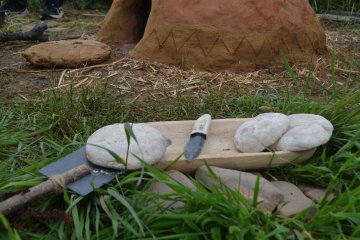 Ferme des Néolithiques : Construction d’un four