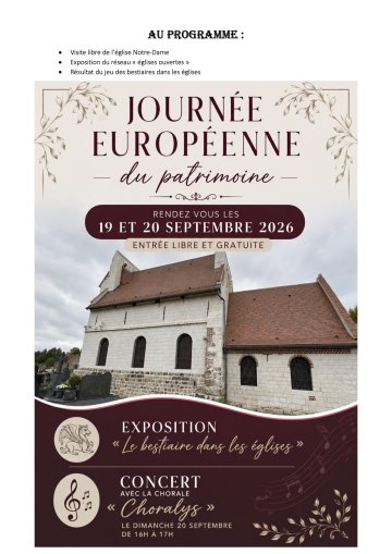 Visite libre de l'église avec exposition "le Bestiaire dans les églises"