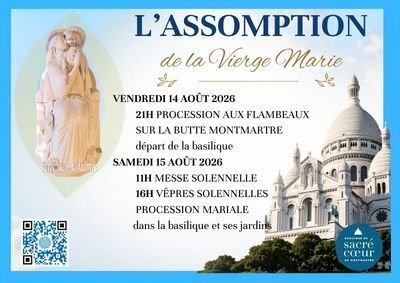 Assomption de la Vierge Marie à la Basilique du Sacré-Coeur : Procession aux flambeaux