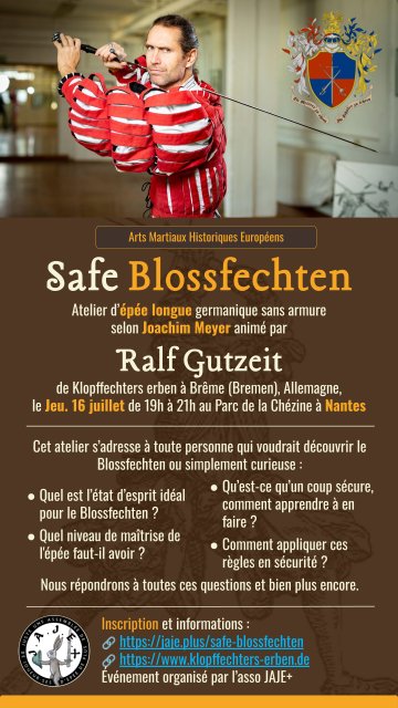 AMHE - Safe Blossfechten - Épée longue de Meyer