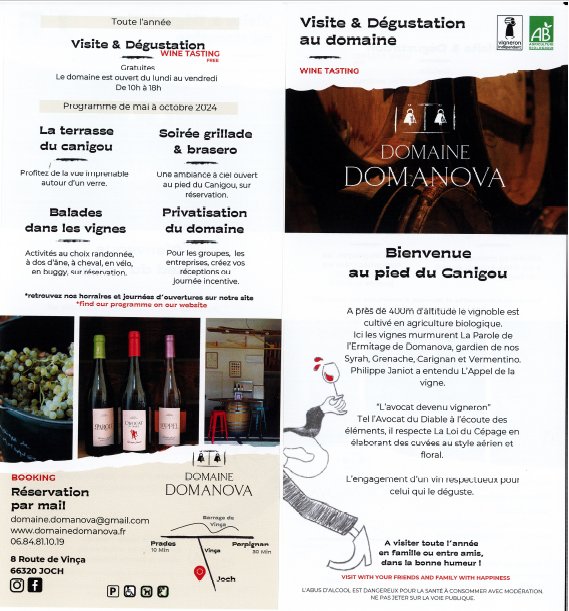 VISITE ET DEGUSTATION AU DOMAINE DOMANOVA