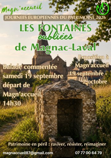 Exposition : les fontaines oubliées de Magnac-Laval