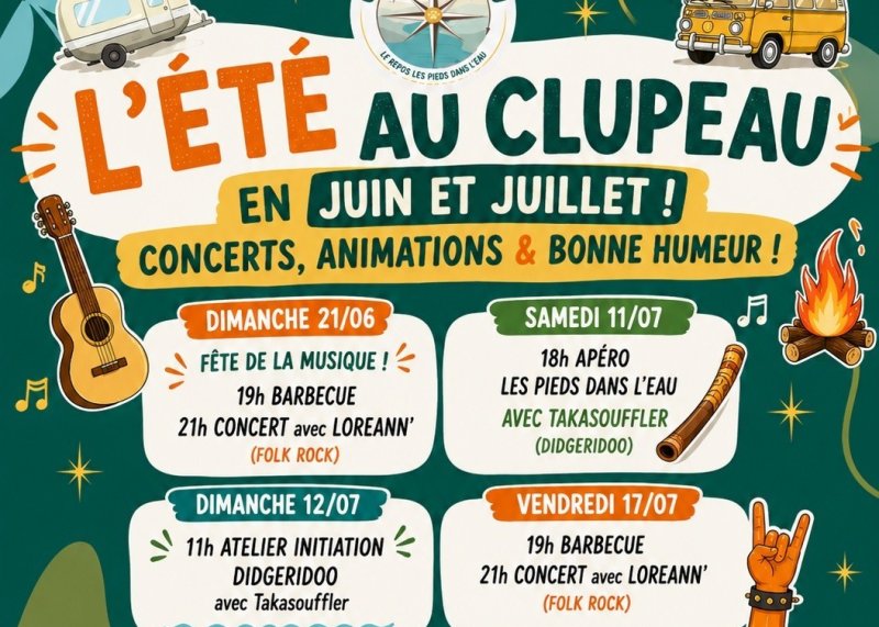 L'Été au Clupeau - barbecue et concert