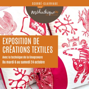 Créations textiles et linogravure : exposition