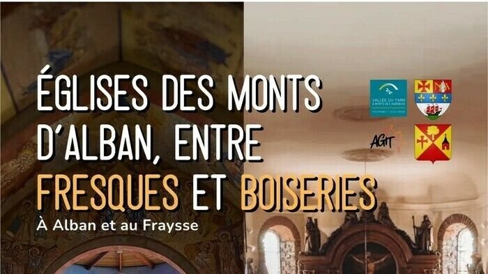 Visite commentée : entre fresques et boiseries, deux églises atypiques des Monts d’Alban