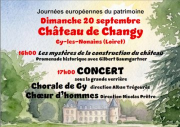 Visite du château de Changy et concert de la Chorale de Gy