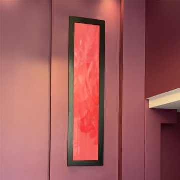 Deux œuvres de trois mètres de haut rose renoncule signées Guillaume Bottazzi