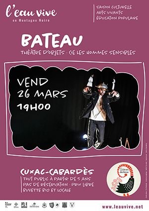 Bateau-Théâtre d’objets-
Cie Les Hommes Sensibles