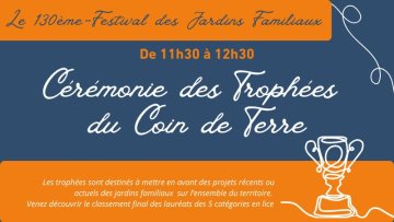 130e Festival des jardins familiaux - Cérémonie des Trophées