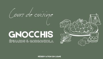 Cours de cuisine chez Gina : Gnocchis aux épinards et crème de gorgonzola