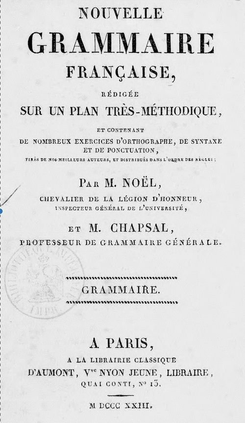 Conférence : L'enseignement en France au XIXe siècle, le cas de la langue française