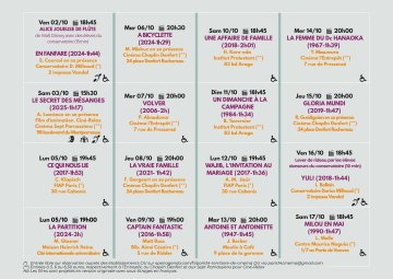 Programme du 9è festival de Paris 14 Territoire de cinéma