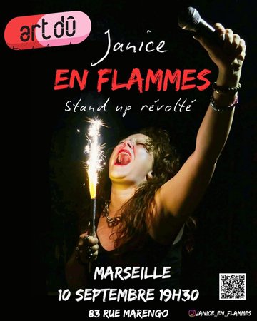 Janice en Flammes dans Stand up révolté