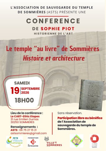 Conférence : le temple "au livre" de Sommières, histoire et architecture
