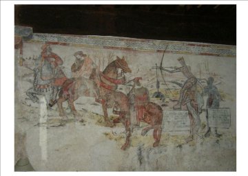 Venez contempler la peinture murale du « Dit des trois morts et des trois vifs »