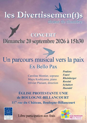 Concert par le chœur de chambre Les Divertissements