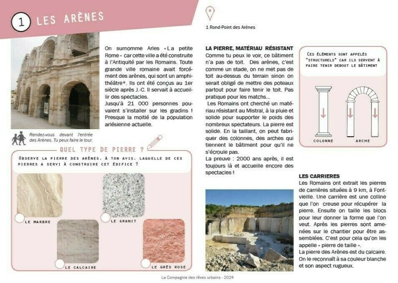 Carnet de balade urbaine "Arles, architecture et matériaux"