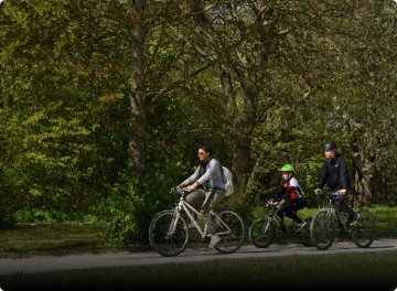 Balade à vélo au parc de la haute-ile