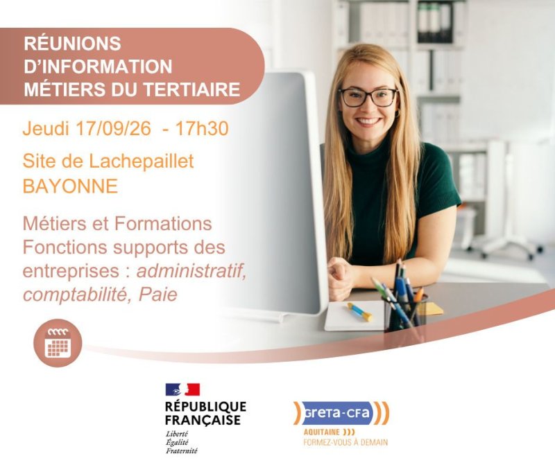 Découvrez les métiers du tertiaire.