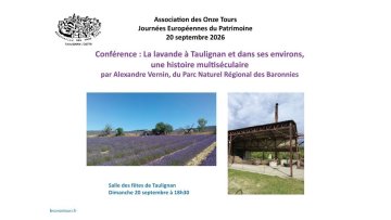 Conférence "Taulignan : La lavande à Taulignan et dans ses environs, une histoire multiséculaire" par Alexandre Vernin