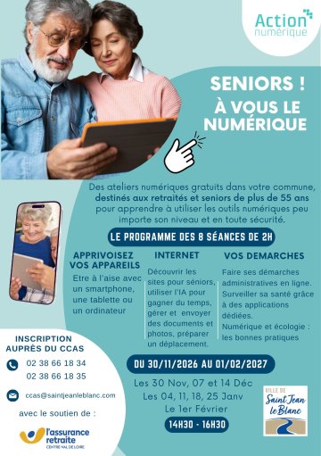A vous le Numérique Seniors ! à Saint Jean le Blanc