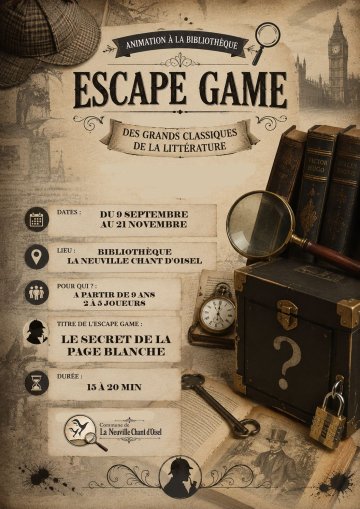 Escape Game "Le secret de la page blanche"