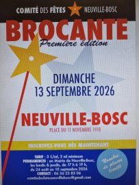 Première brocante à Neuville-Bosc