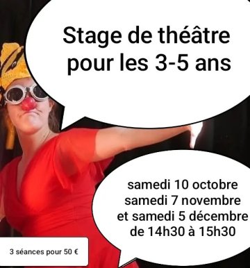 Stage de théâtre clownesque avec Amélie Abrieu à l'Atelier d'artistes