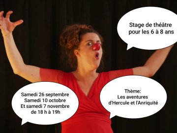Stage théâtre enfants 6-8 ans avec Amélie Abrieu à l'Atelier d'artistes