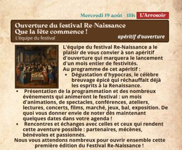 Ouverture du festival Re-Naissance à Figeac