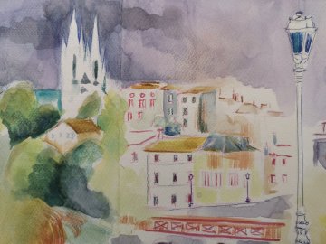 Croquis urbain à Niort
