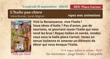 Festival Re-naissance à Figeac : l’Italie pas chère