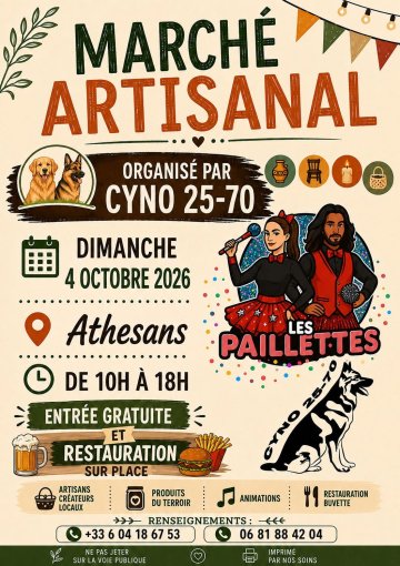 Marché artisanal organisé par Cyno 25 70