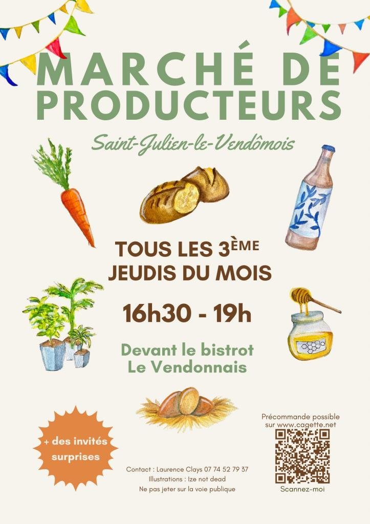 Marché de producteur à Saint-Julien-le-Vendômois
