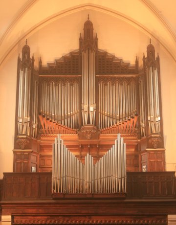 Les entrailles de l'orgue de Saint-Pierre