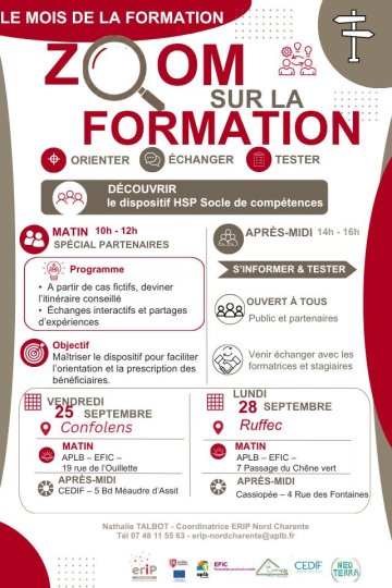 Zoom sur la formation : Orienter, échanger, tester