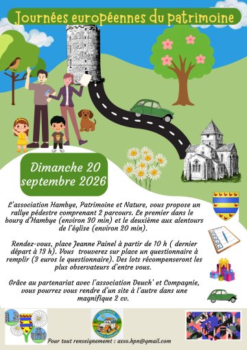 Circuit : rallye pédestre, découverte du patrimoine local de manière ludique et pédagogique