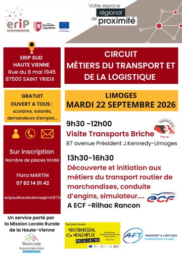 Circuit des métiers du transport et de la logistique